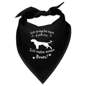 Boxer Hund - Deutscher Boxer - Bandana - Schwarz - Vorne