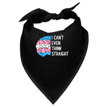 Transgender LGBT Monat Trans Gay Gehirn Pride - Bandana - Schwarz - Vorne