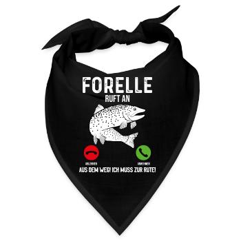Forelle Angeln - Bandana - Schwarz - Vorne