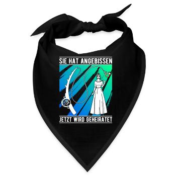 Angler Verlobung Junggesellenabschied Angeln - Bandana - Schwarz - Vorne