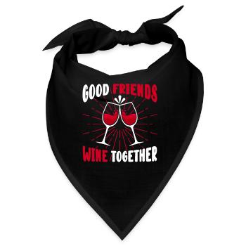 Wein - Bandana - Schwarz - Vorne