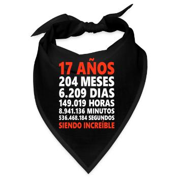17. Geburtstag Spanien Spanisch Spruch Geschenk - Bandana - Schwarz - Vorne