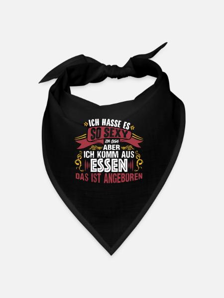Ich komm aus Essen - Bandana - Schwarz - Vorne