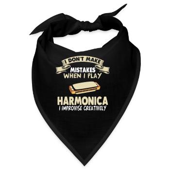 Mundharmonika Mundharmonika-Akkord Mundharmonika - Bandana - Schwarz - Vorne