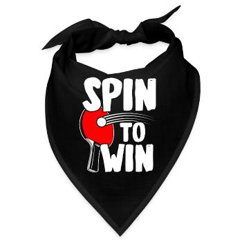 Spin to win Tischtennis - Bandana - Schwarz - Vorne