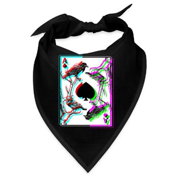 Krähe And The Ace Of Spade Okkultes Death Rabe - Bandana - Schwarz - Vorne