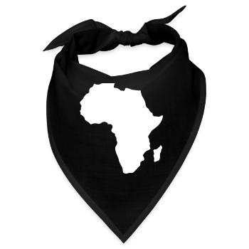 Afrika Kontinent Karte weiß - Bandana - Schwarz - Vorne