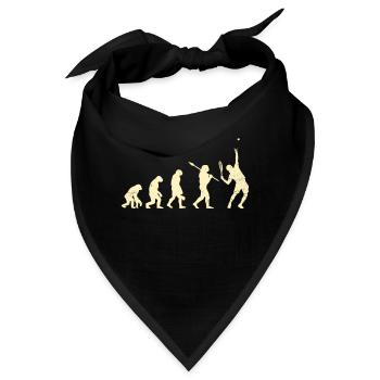 Tennis Affe Mensch Evolution Aufschlag Tennisspiel - Bandana - Schwarz - Vorne