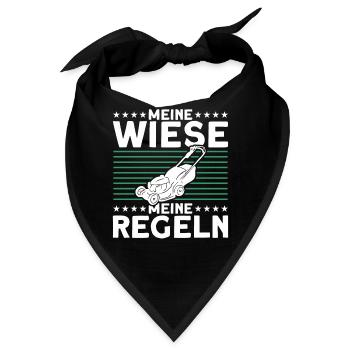 Wiese Rasen Rasenmäher - Bandana - Schwarz - Vorne