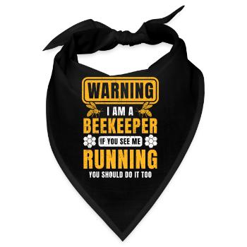 Imker Wabe Hummel Bienchen Wabe Biene Honig Insekt - Bandana - Schwarz - Vorne