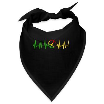 Rastafari Rasta Reggae Jah Geschenk Judah Marley - Bandana - Schwarz - Vorne