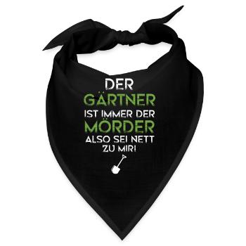 Gärtner Mörder Natur Landschaftgärtner Geschenk - Bandana - Schwarz - Vorne