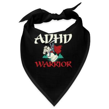 ADHD Warrior ADHS Geschenk - Bandana - Schwarz - Vorne