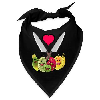 Küchenmesser Vegetarisch Früchte exotisch Obst - Bandana - Schwarz - Vorne