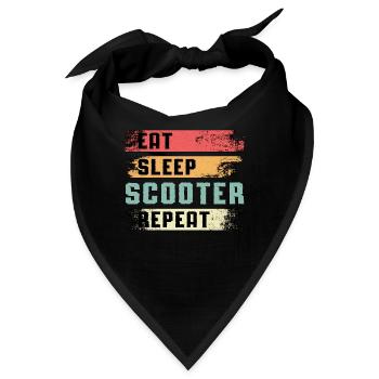 Scooter Stunt E-Scooter Stunt Vintage Geschenk - Bandana - Schwarz - Vorne