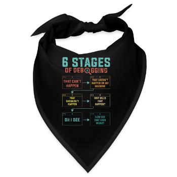 Programmierer 6 Stages of debugging - Bandana - Schwarz - Vorne