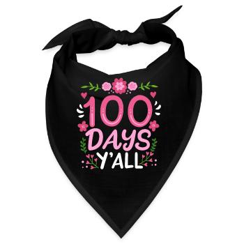 100 Tage Schule Lehrer Schüler - Bandana - Schwarz - Vorne