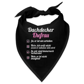 Dachdecker Tshirt Zunft Dachspengler Handwerk Dach - Bandana - Schwarz - Vorne