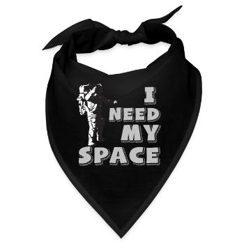 Astronaut need my Space Raumfahrt - Bandana - Schwarz - Vorne