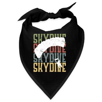 Fallschirmspringer Motiv Skydive Skydiver - Bandana - Schwarz - Vorne