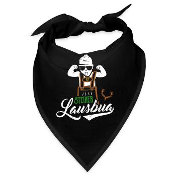 Steiermark Lausbua Steirerbua Steirer Bua - Bandana - Schwarz - Vorne