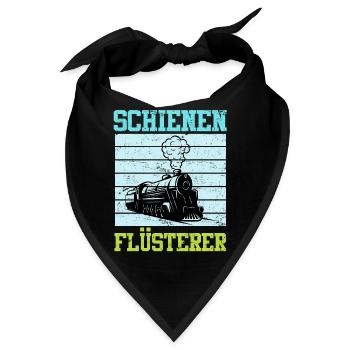 Modelleisenbahn Modellbauer Spruch Gleise - Bandana - Schwarz - Vorne