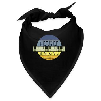 Piano - Bandana - Schwarz - Vorne