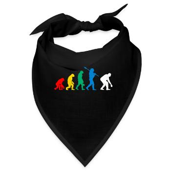 Boule Affen Mensch Evolution Boccia Spieler - Bandana - Schwarz - Vorne