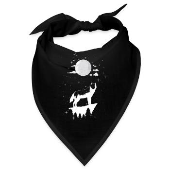 Wolf - Bandana - Schwarz - Vorne