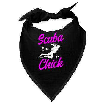 Diving Diver Girl Scuba Chick - Bandana - Schwarz - Vorne
