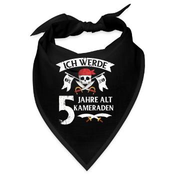 Pirat - Bandana - Schwarz - Vorne