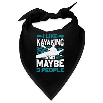 Lustiges Kajak Kajakfahren Kajakfahrer Geschenk - Bandana - Schwarz - Vorne