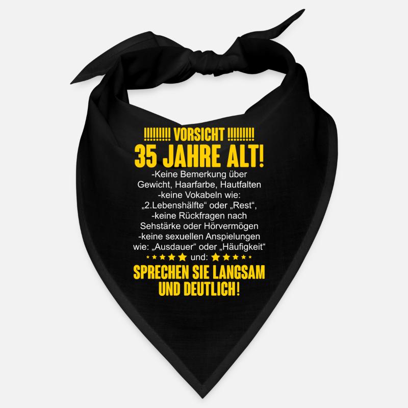 35. Geburtstag Lustiger Spruch Bandana
