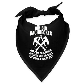 Dachdecker - Bandana - Schwarz - Vorne