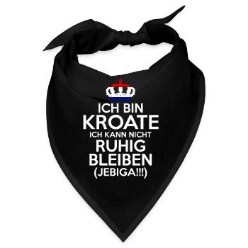 Kroatien Jebiga Kroate Kroatin Kroaten Kroatisches - Bandana - Schwarz - Vorne