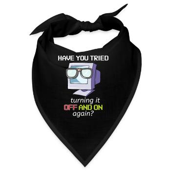 Computer Support Off And On Admin Geschenk - Bandana - Schwarz - Vorne