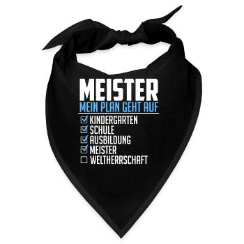 Meister Geschenk Weltherrschaft Plan geht auf - Bandana - Schwarz - Vorne