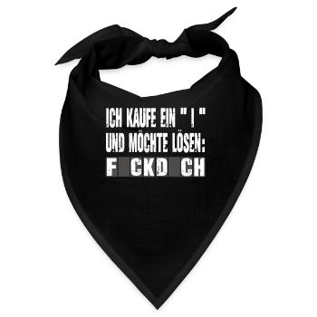 flick dich so viel - fick dich - Bandana - Schwarz - Vorne