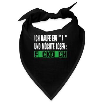 flick dich so viel - fick dich - Bandana - Schwarz - Vorne
