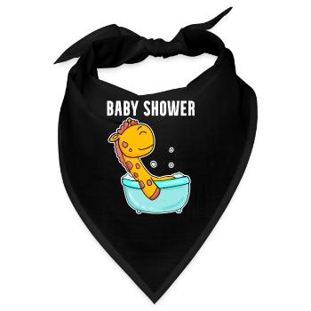 Baby Shower Giraffe Badewanne - Bandana - Schwarz - Vorne