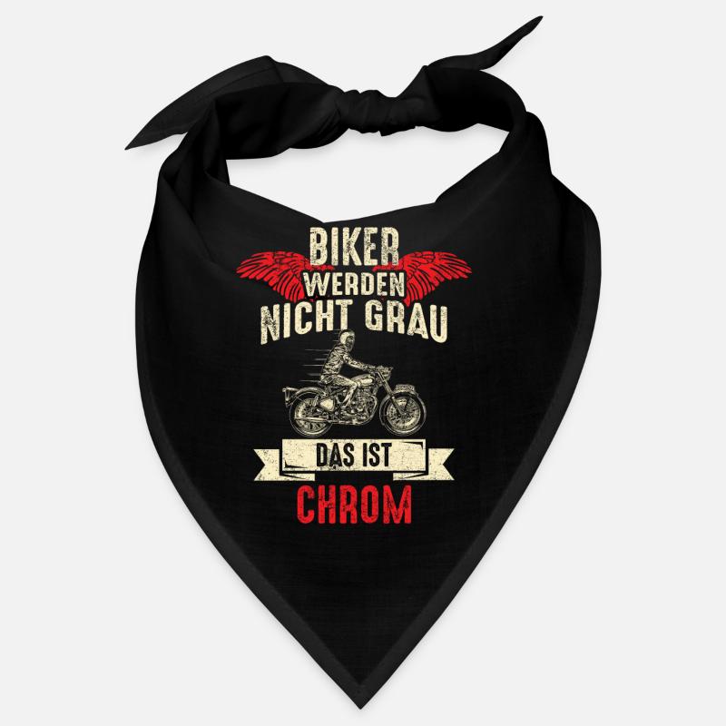 Biker Motorrad Motorradfahrer Geburtstag Retro - Bandana - Schwarz