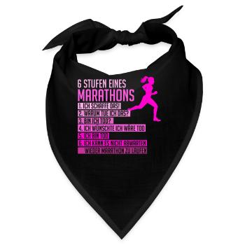 Lustiger Marathon Spruch Läuferin Frauen Geschenk - Bandana - Schwarz - Vorne