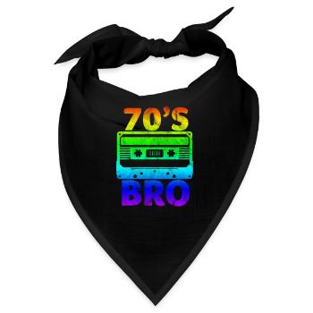 70er Jahre - Bandana - Schwarz - Vorne