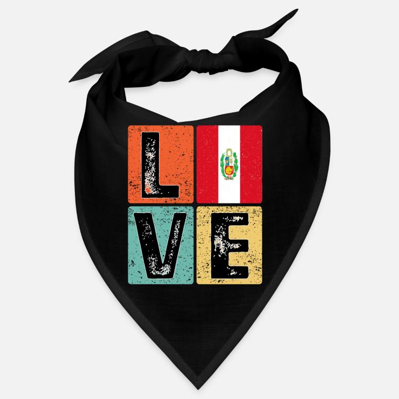 I Love Peru Flag for Peruvian Pride Bandana