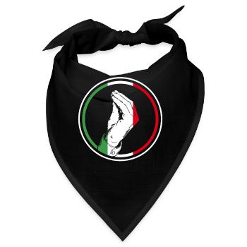 Italien Geste italienischer Gruß - Bandana - Schwarz - Vorne