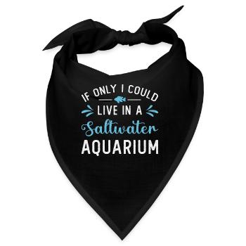 Aquarium Salzwasser Aquaristik Aquarist Geschenk - Bandana - Schwarz - Vorne