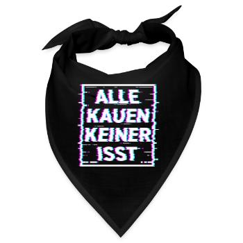 Lustiges Drogen MDMA Extasy Motiv Techno Festival - Bandana - Schwarz - Vorne