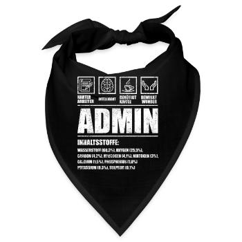 Lustiges Admin Administrator Design - Bandana - Schwarz - Vorne