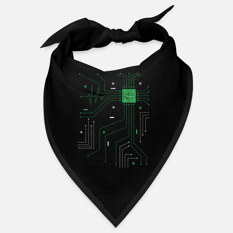 Admin Computer Herz Informatiker - Bandana - Schwarz