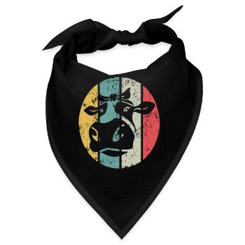 Milchkuh Landwirtin Bauer Landwirt Kuh Bauernhof - Bandana - Schwarz - Vorne